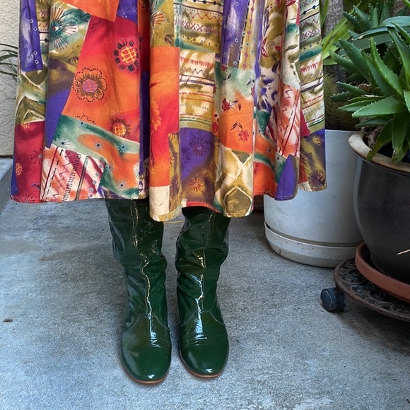 Vintage dark teal Chloe leather boots - Picture 2 of 16